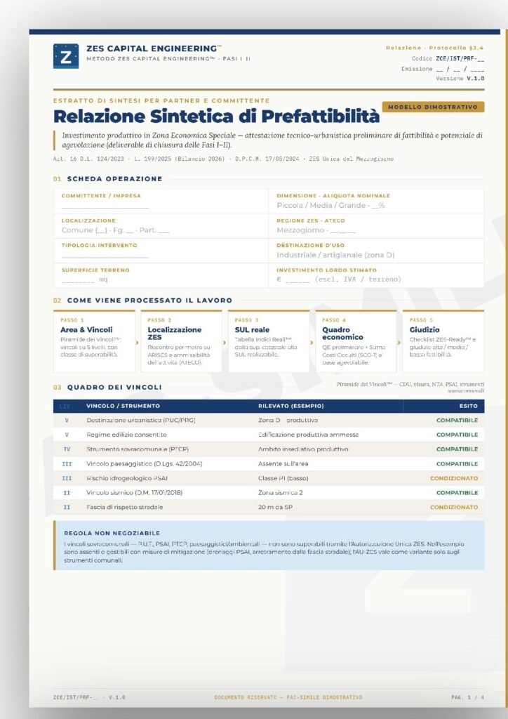 Anteprima Prefattibilità